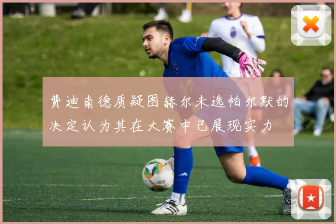 费迪南德质疑图赫尔未选帕尔默的决定认为其在大赛中已展现实力